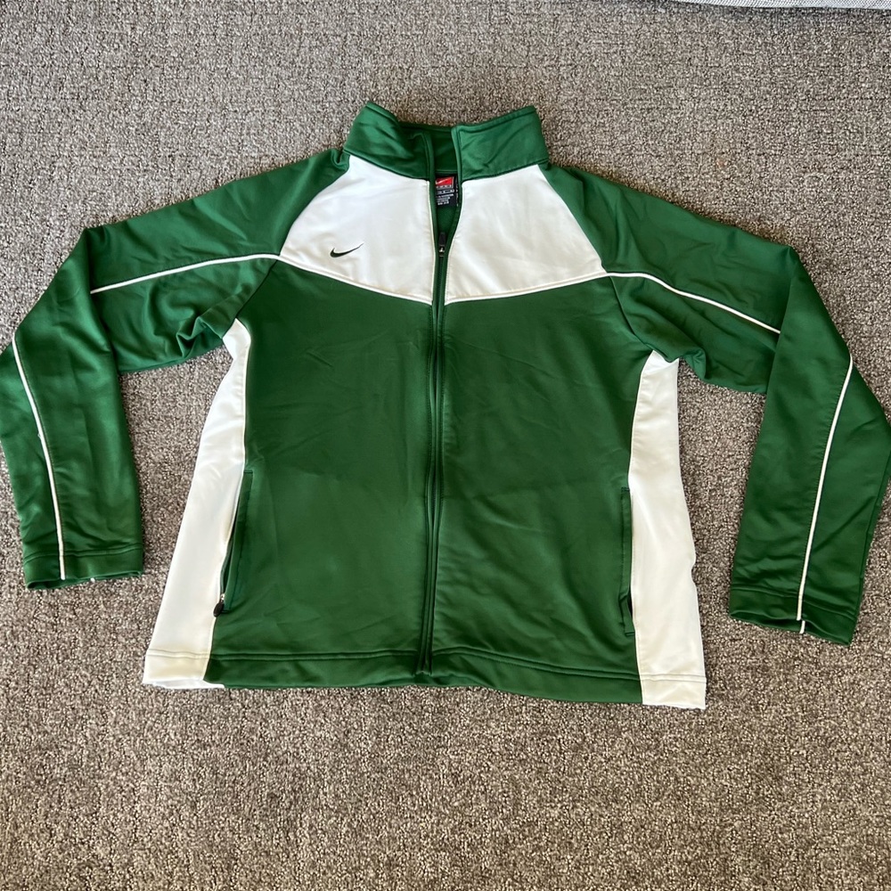Vintage Nike Dri-Fit Team Sport Full Zip Jacket Size L (14-16) Red/Black Label